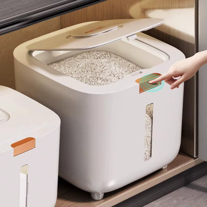 Premium Multi-Purpose Food Storage Bin – Airtight, Moisture-Proof & Pest-Resistant for Rice, Cereal, Flour, Pet Food and More (5/10kg)