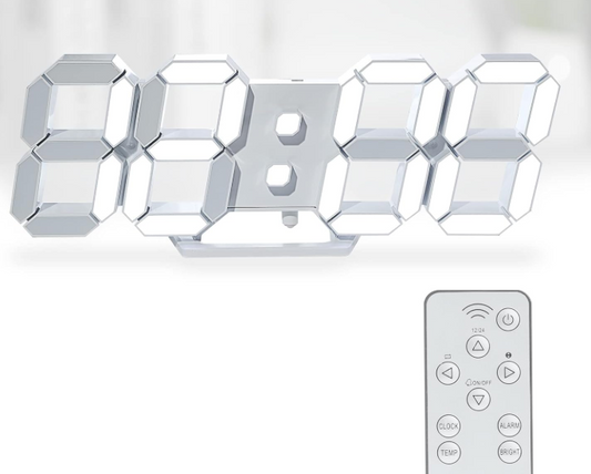 Modern LED Wall Clock with Alarm
