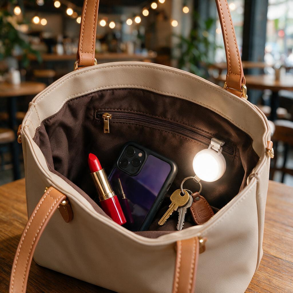 Portable LED Purse Light with Touch Sensor – Stylish Handbag Lamp, Perfect Gift for Women, Family & Friends, Ideal for Everyday Use